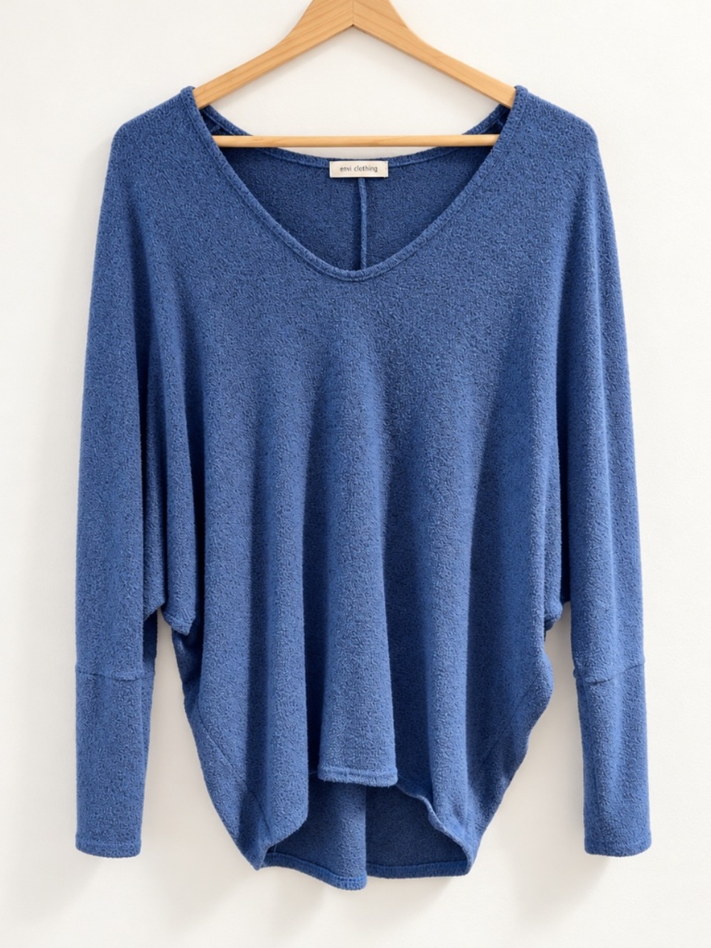 Enti Blue Oversized Dolman Knit Top M/L